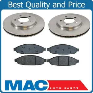 04-08 Pacifica (2) 53019 Front Disc Brake Rotor & Ceramic Front Brake Pads