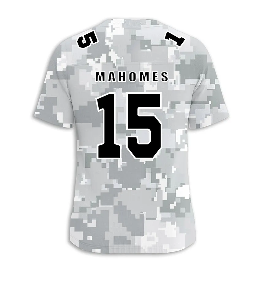 #15 Mahomes Kansas City Chiefs Jersey Salute to Star Players Camouflage Jersey American Football New Fashion Jersey