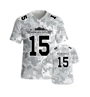 #15 Mahomes Kansas City Chiefs Jersey Salute to Star Players Camouflage Jersey American Football New Fashion Jersey