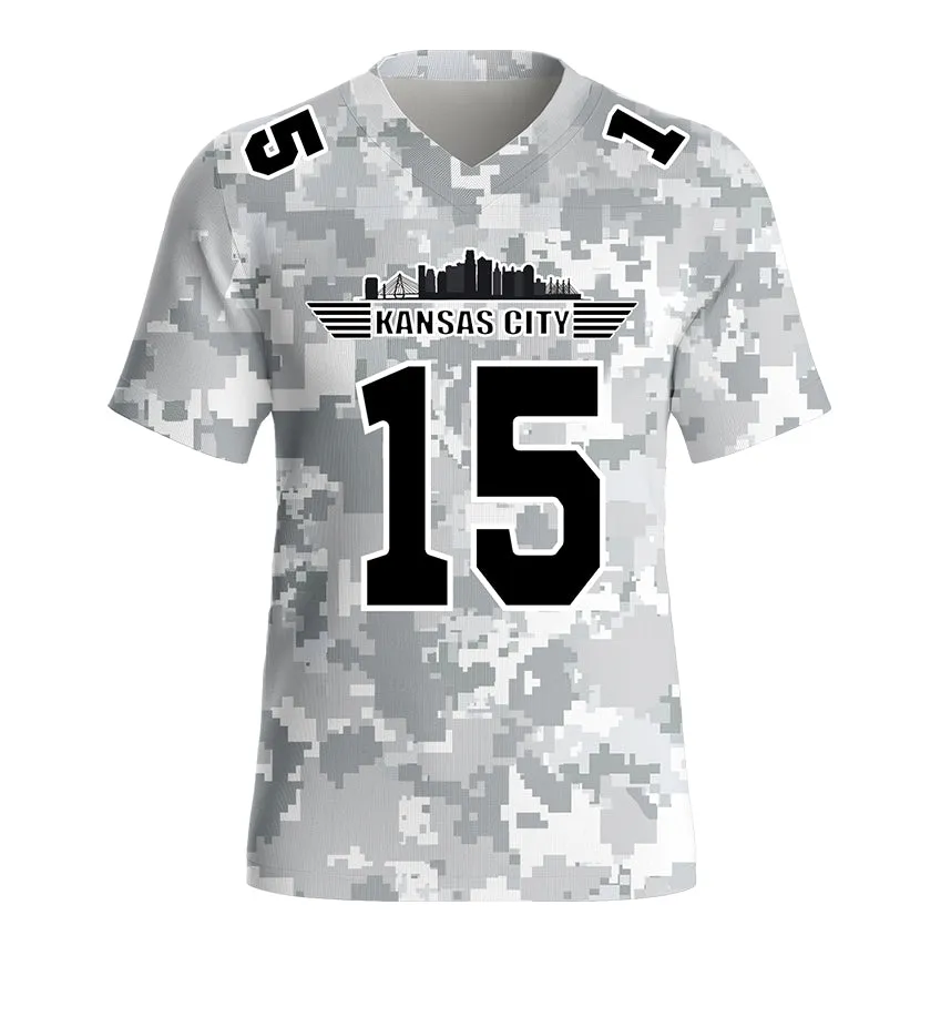 #15 Mahomes Kansas City Chiefs Jersey Salute to Star Players Camouflage Jersey American Football New Fashion Jersey