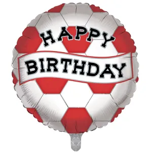 18" United Happy Birthday Football Foil Balloon