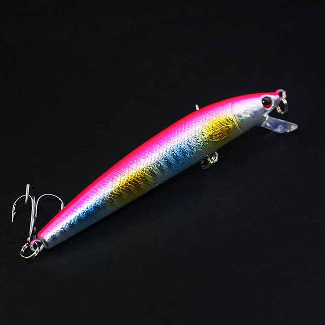 1PCS Minnow fishing lure 3D eyes 10cm 8.5g Pesca Bait Isca Artificial Peche wobbler 6# Hook Carp Fishing Tackle WQ202