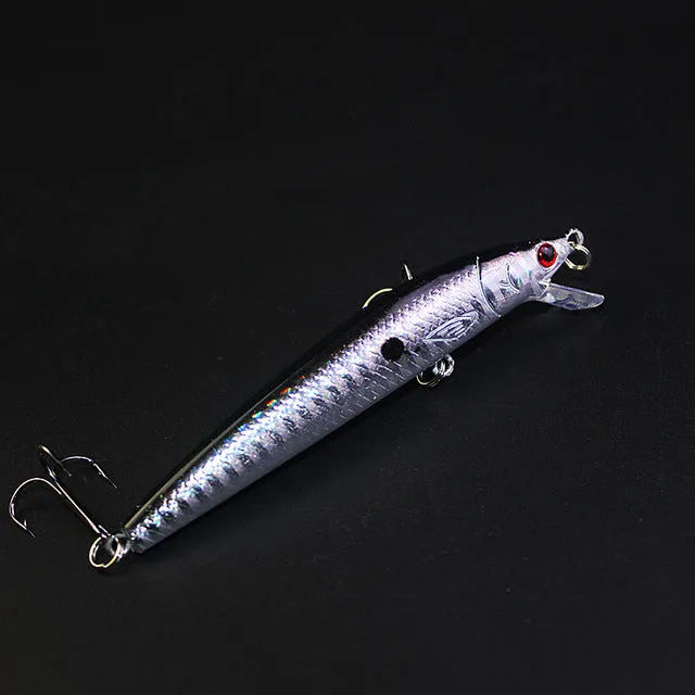 1PCS Minnow fishing lure 3D eyes 10cm 8.5g Pesca Bait Isca Artificial Peche wobbler 6# Hook Carp Fishing Tackle WQ202