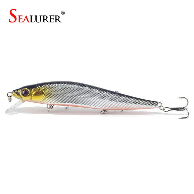 1PCS/lot 14 cm 23.7 g Fishing Lure Minnow Hard Bait with 3 Fishing Hooks Fishing Tackle Lure 3D Eyes Free Shipping