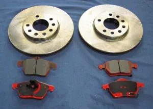 2004-2005 Saab 9-3 93 Linear Front Brake Rotors & Pads