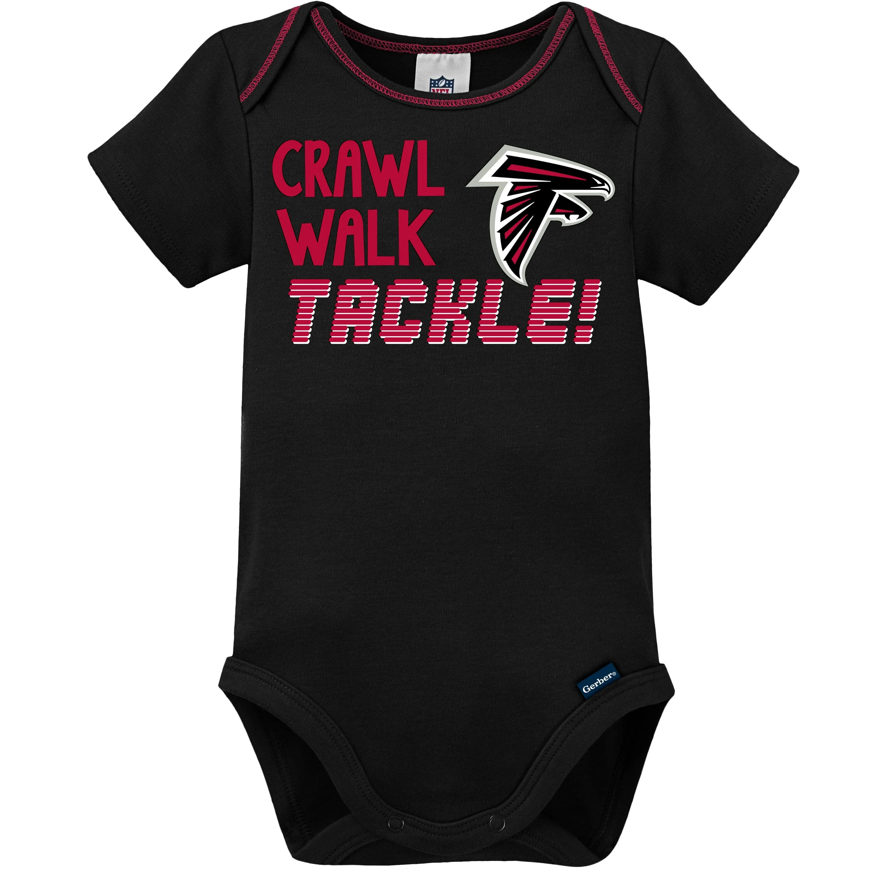 3-Pack Baby Boys Falcons Short Sleeve Bodysuits