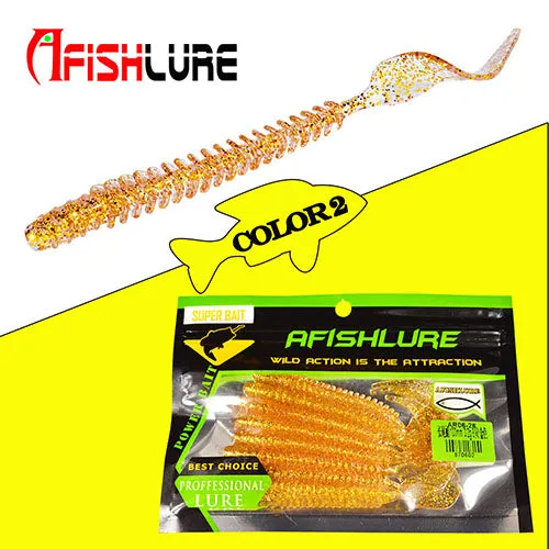 8pcs/lot  Long Tail Grubs 3.2g 105mm Curly Tail Soft Lure Long Curly Tail Fishing Lure Artificial Bait Soft Fishing Lure Worm