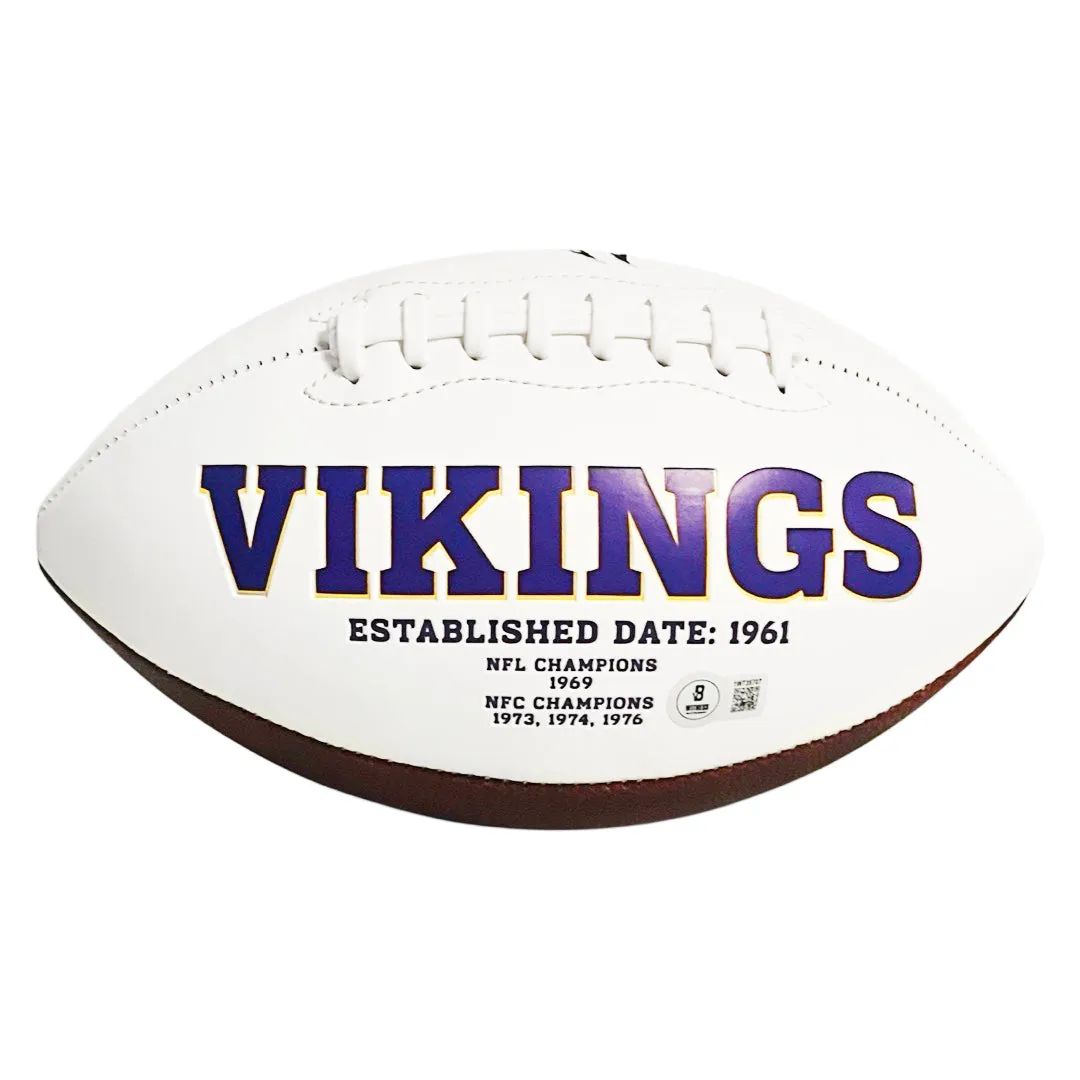 Aaron Jones Signed Minnesota Vikings Official NFL Team Logo Football (JSA)