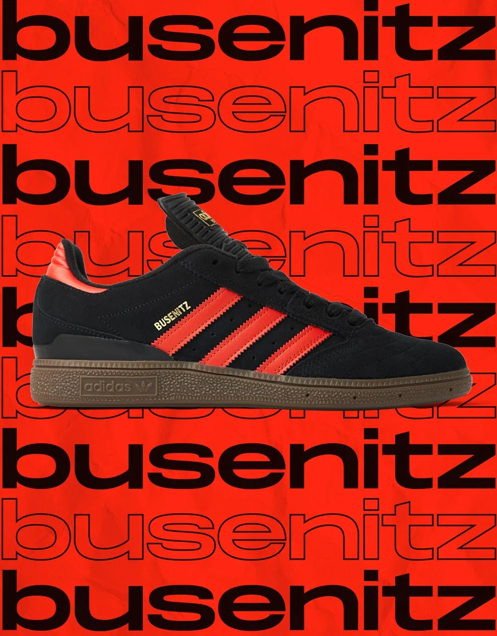 adidas Busenitz Skate Shoes - Core Black/SC/Gum