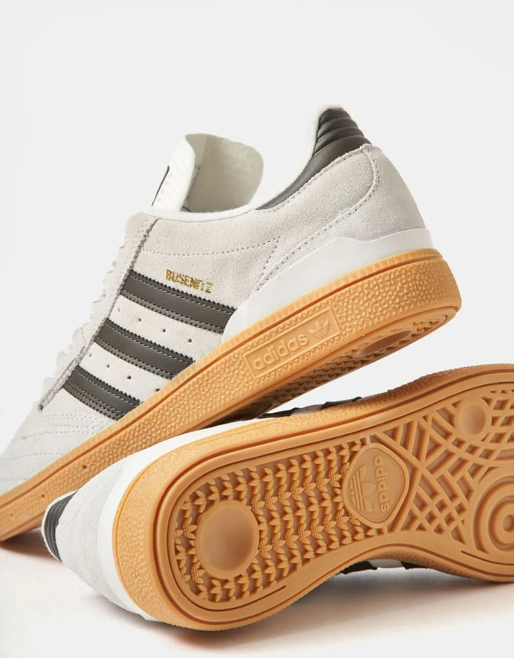 adidas Busenitz Skate Shoes - Crystal White/Shadow Olive/Gum