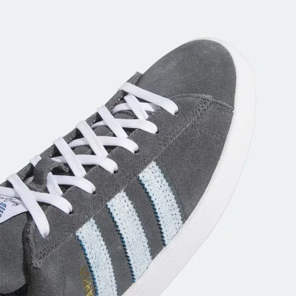 Adidas Campus ADV x Henry Jones Skateboard Shoe - Carbon/White/Light Blue