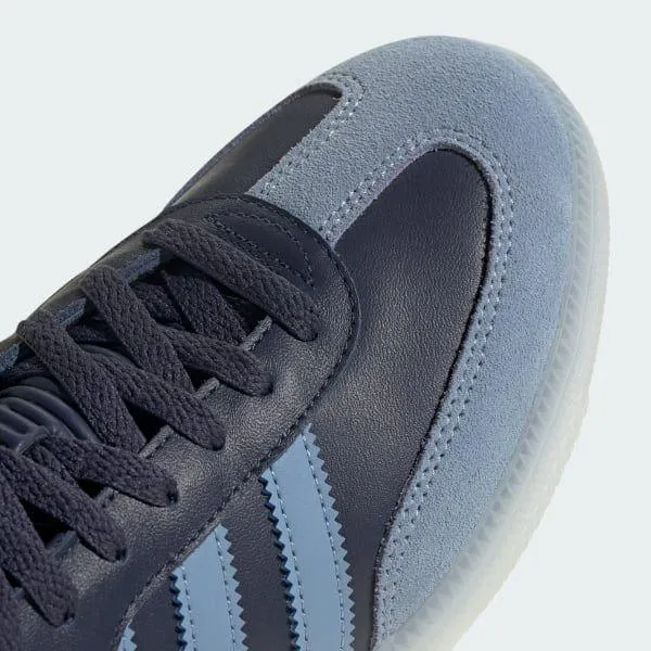 Adidas Men's Samba Argentina Indoor Soccer Shoes - Shadow Navy / Ambient Sky / Gold Metallic