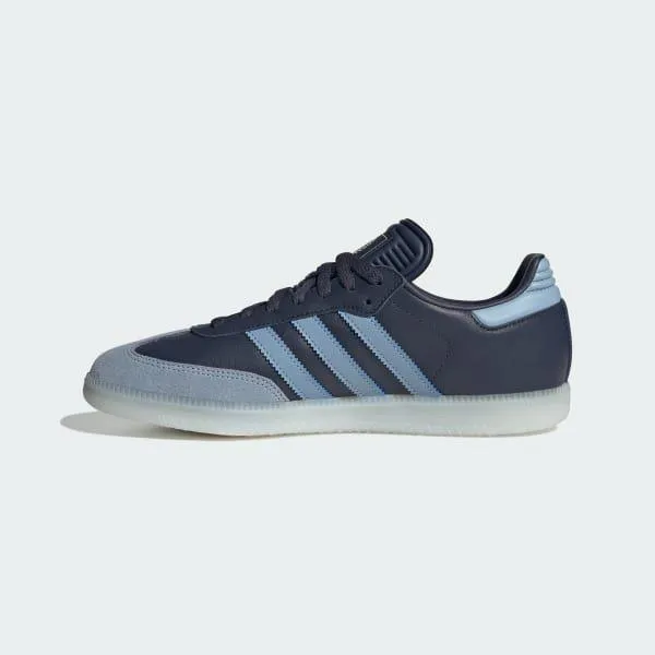 Adidas Men's Samba Argentina Indoor Soccer Shoes - Shadow Navy / Ambient Sky / Gold Metallic