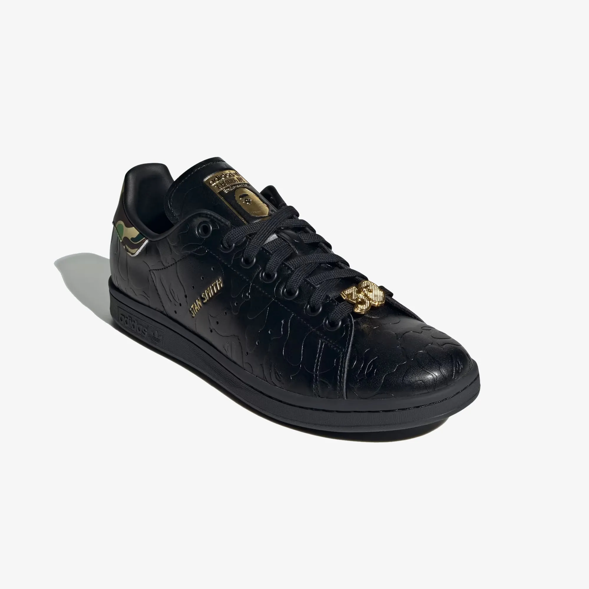 Adidas Originals | X BAPE STAN SMITH { CORE BLACK/GOLD METALLIC