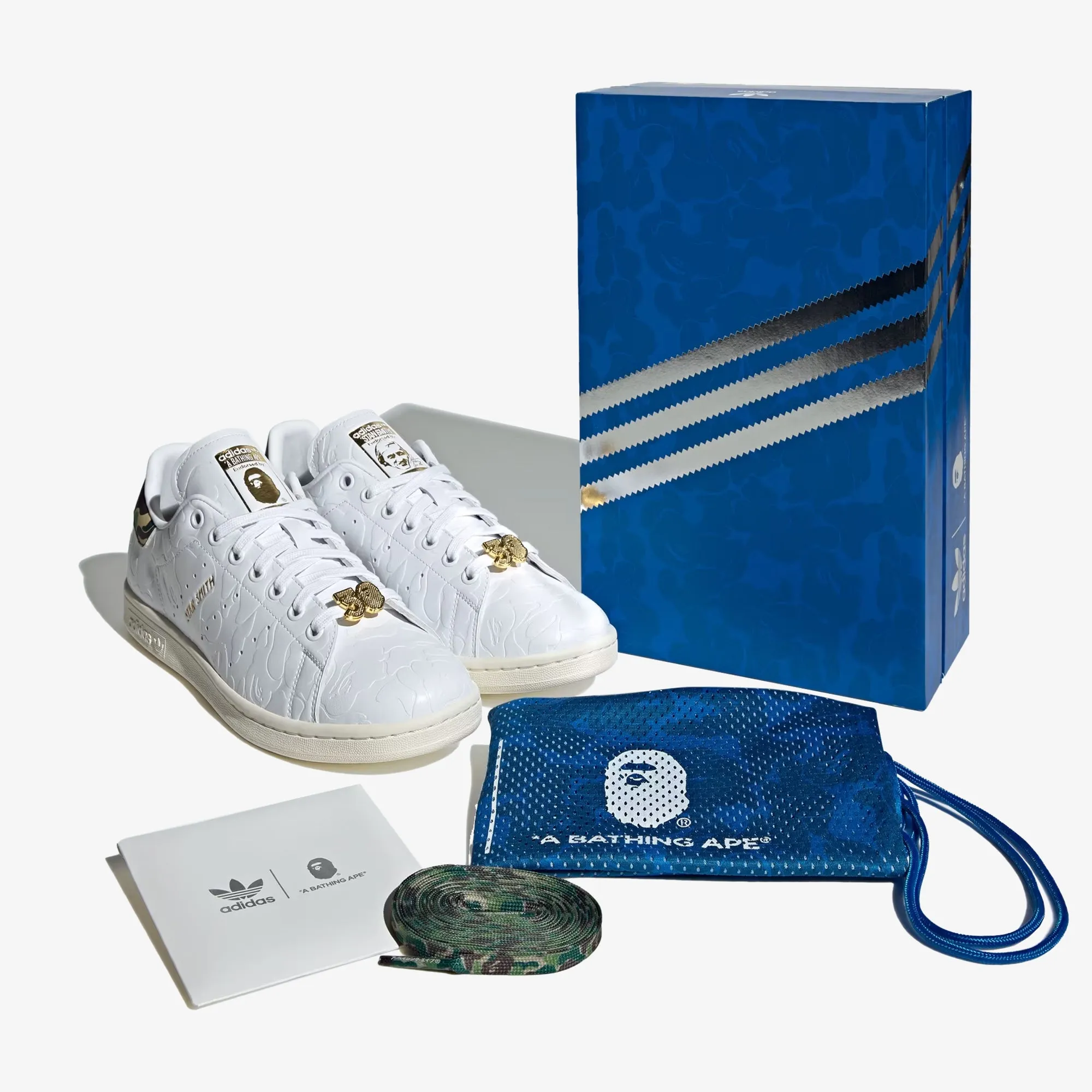 Adidas Originals | X BAPE STAN SMITH { WHITE/CLOUD WHITE/OFF WHITE