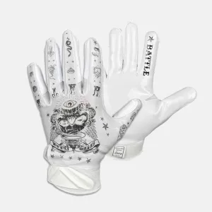 Adult "Speed Freak" Cloaked Receiver Glove, White