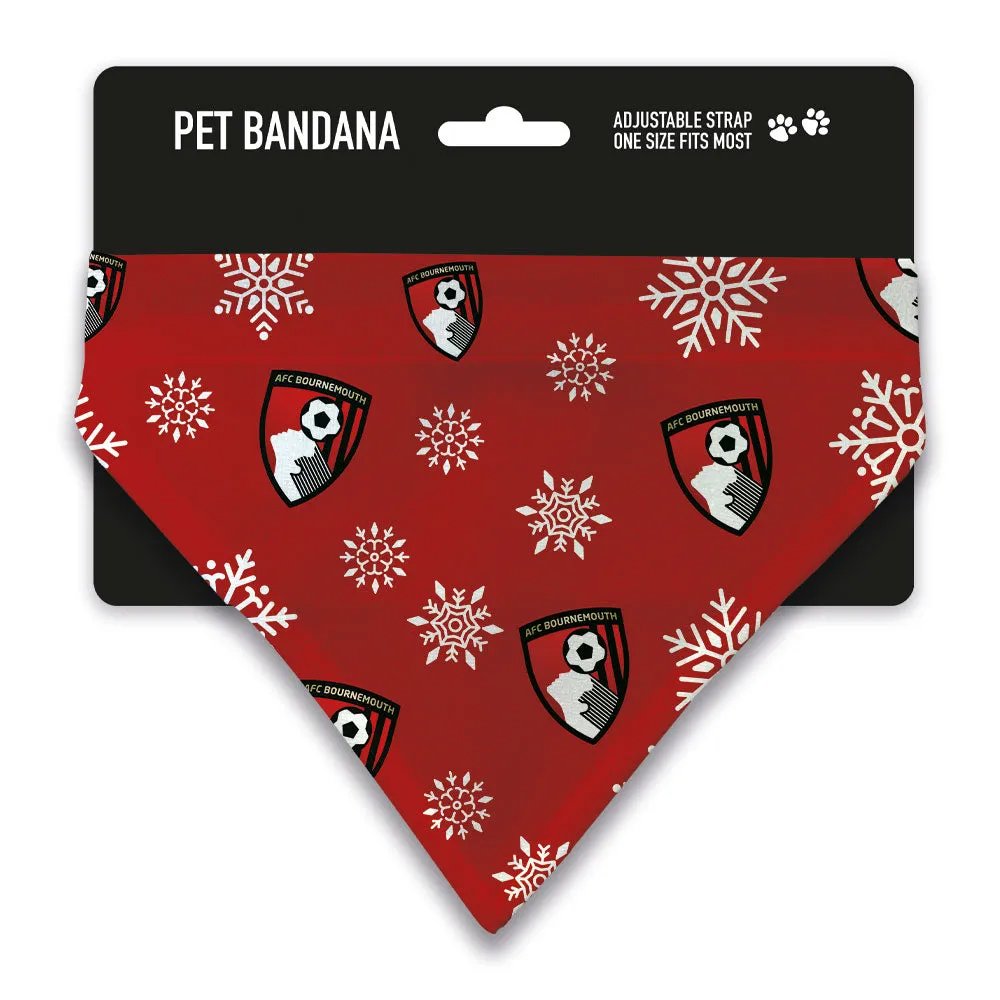 AFC Bournemouth Christmas Snow Pet Bandana