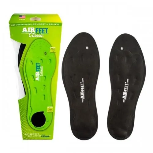 AirFeet CLASSIC Black Insoles, Size 1L, Pair