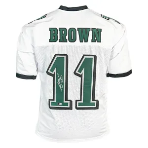 AJ Brown Signed Philadelphia White Football Jersey (Beckett)