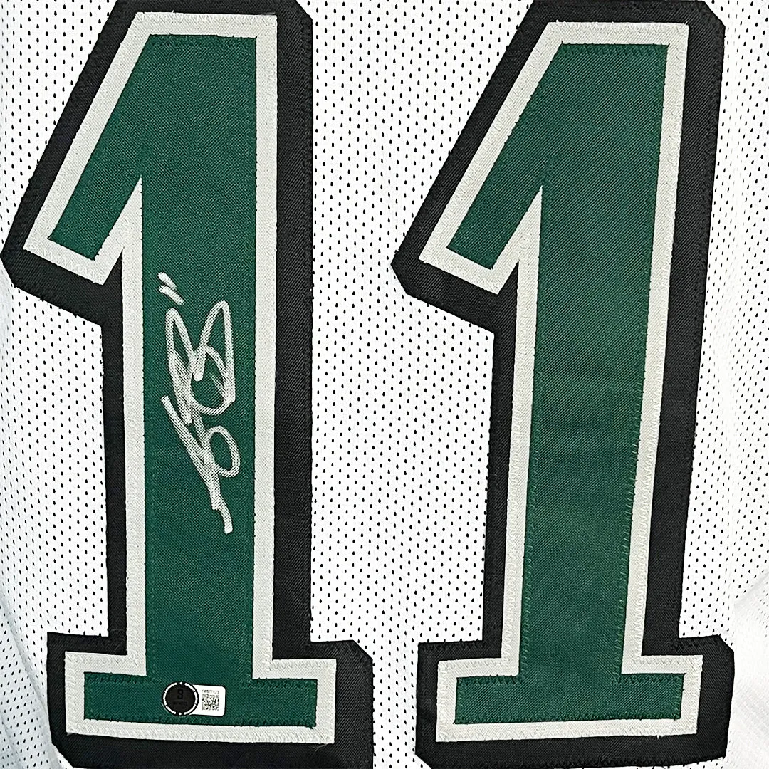 AJ Brown Signed Philadelphia White Football Jersey (Beckett)