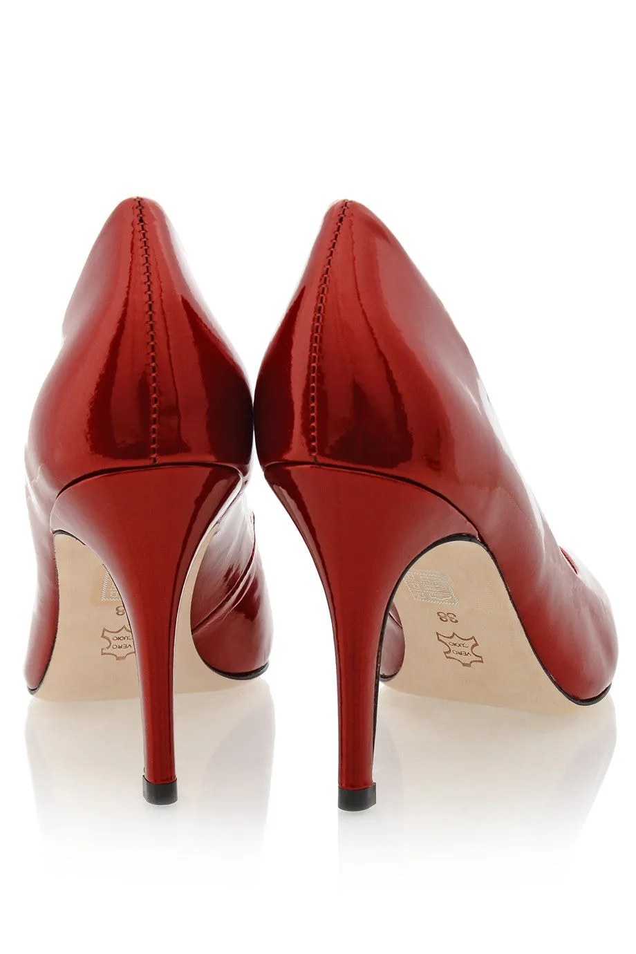 ALDITH Pearl Campari Red Patent Leather Pumps