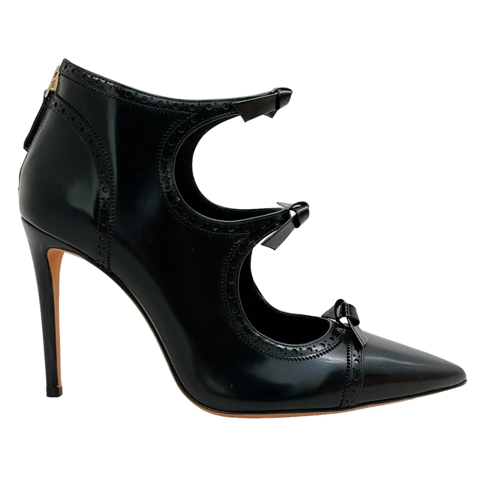 Alexandre Birman Black Leather Louise Oxford Pumps