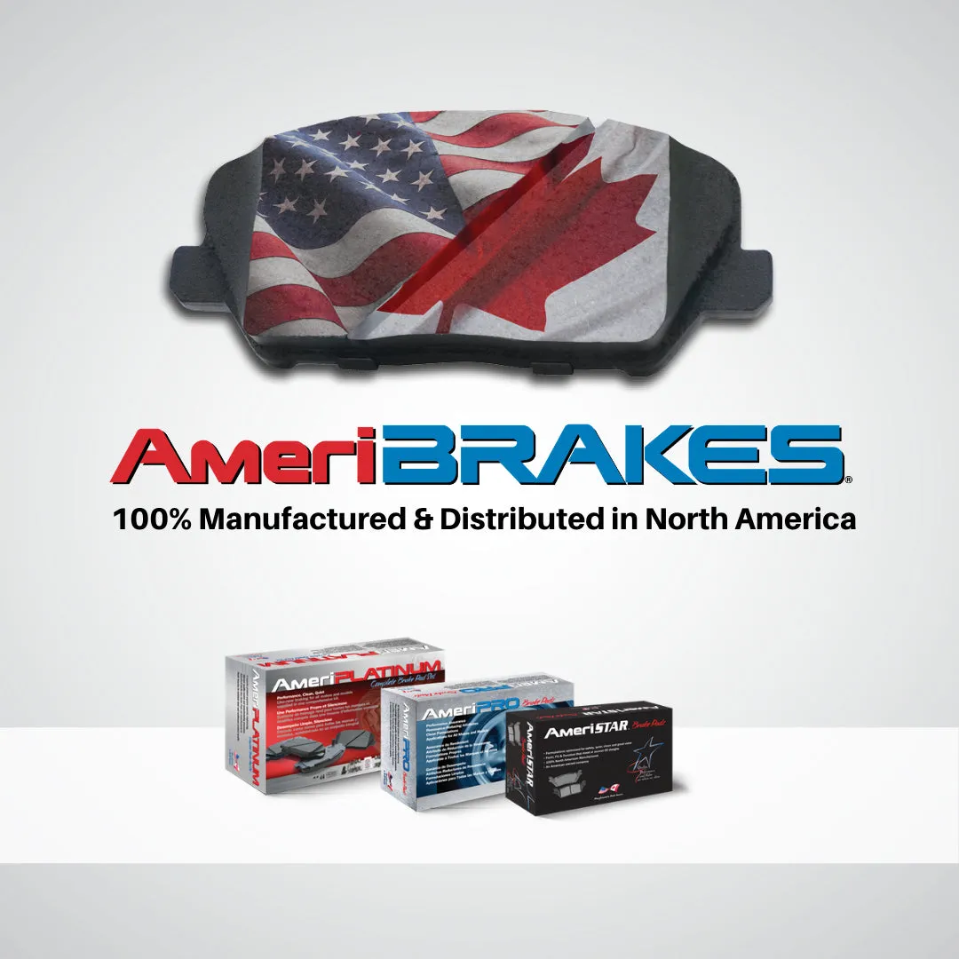 AmeriPro Premium Ceramic Disc Brake Pads Parking Shoes For Mazda CX-9 2007-2015