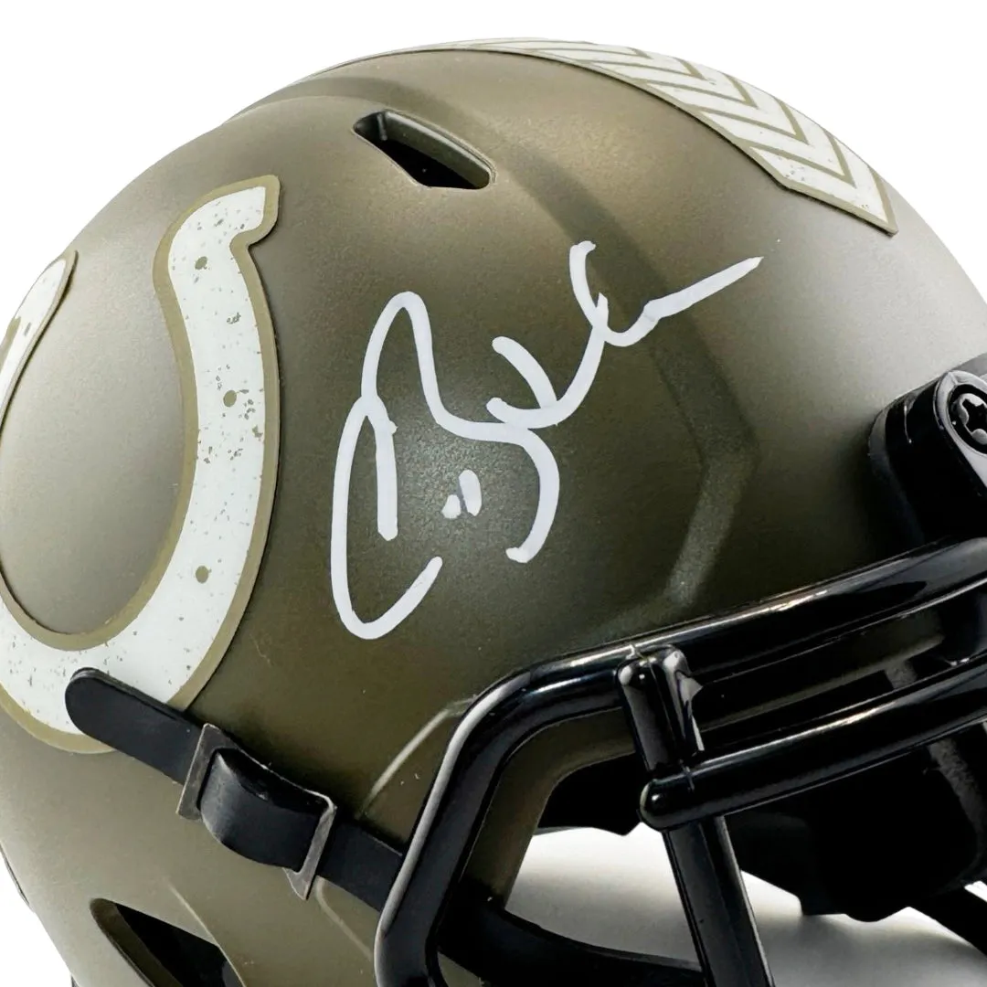 Antoine Bethea Signed Indianapolis Colts Salute to Service Mini Football Helmet (JSA)