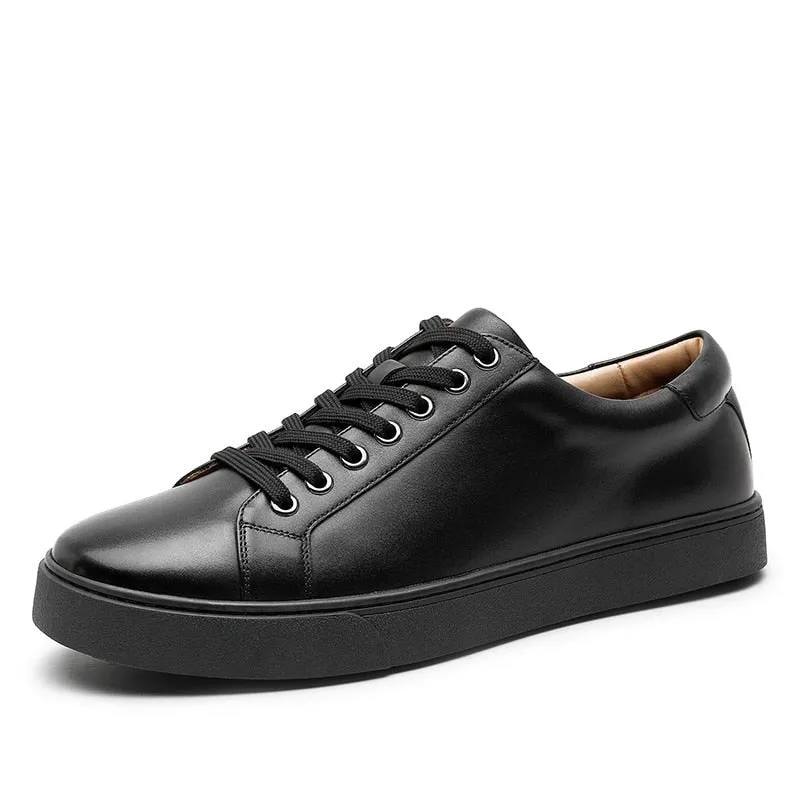 Antonios Genuine Leather Black Shoes