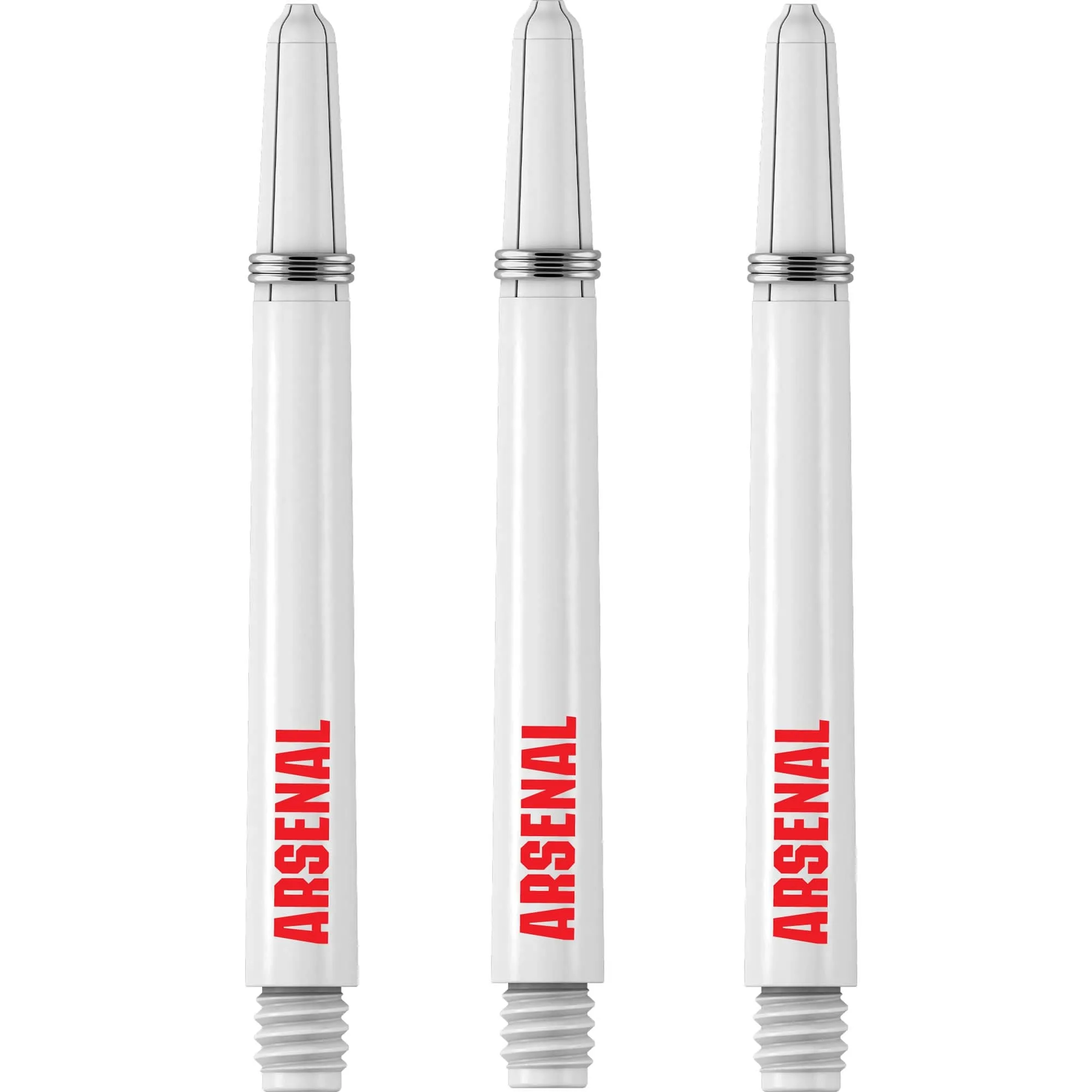 Arsenal FC Dart Shafts - Official Licensed - Dart Stems with Springs - The Gunners - White