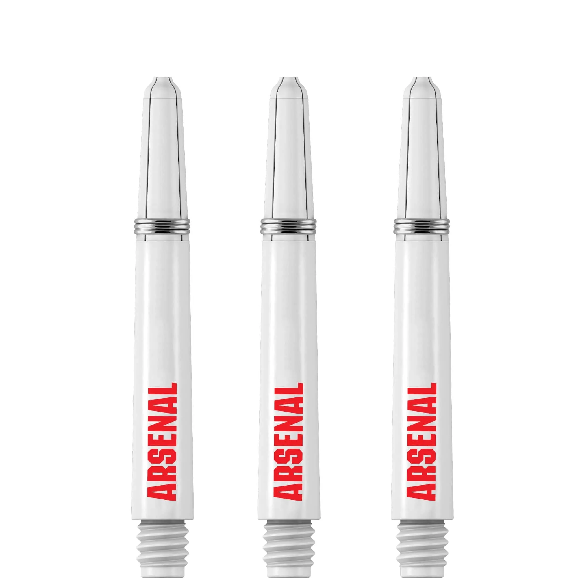 Arsenal FC Dart Shafts - Official Licensed - Dart Stems with Springs - The Gunners - White