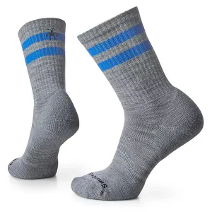 ATHLETIC STRIPE TARGETED CUSHION CREW SOCKS