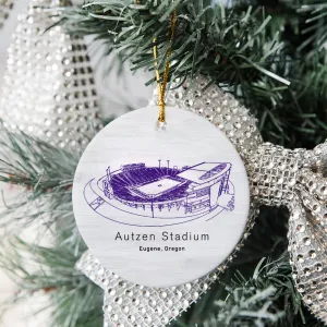 Autzen Stadium - Oregon Ducks football, College American Football Ceramic Christmas Ornament