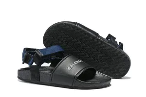 Balenciaga Men's Logo-Stamped Leather Sandals