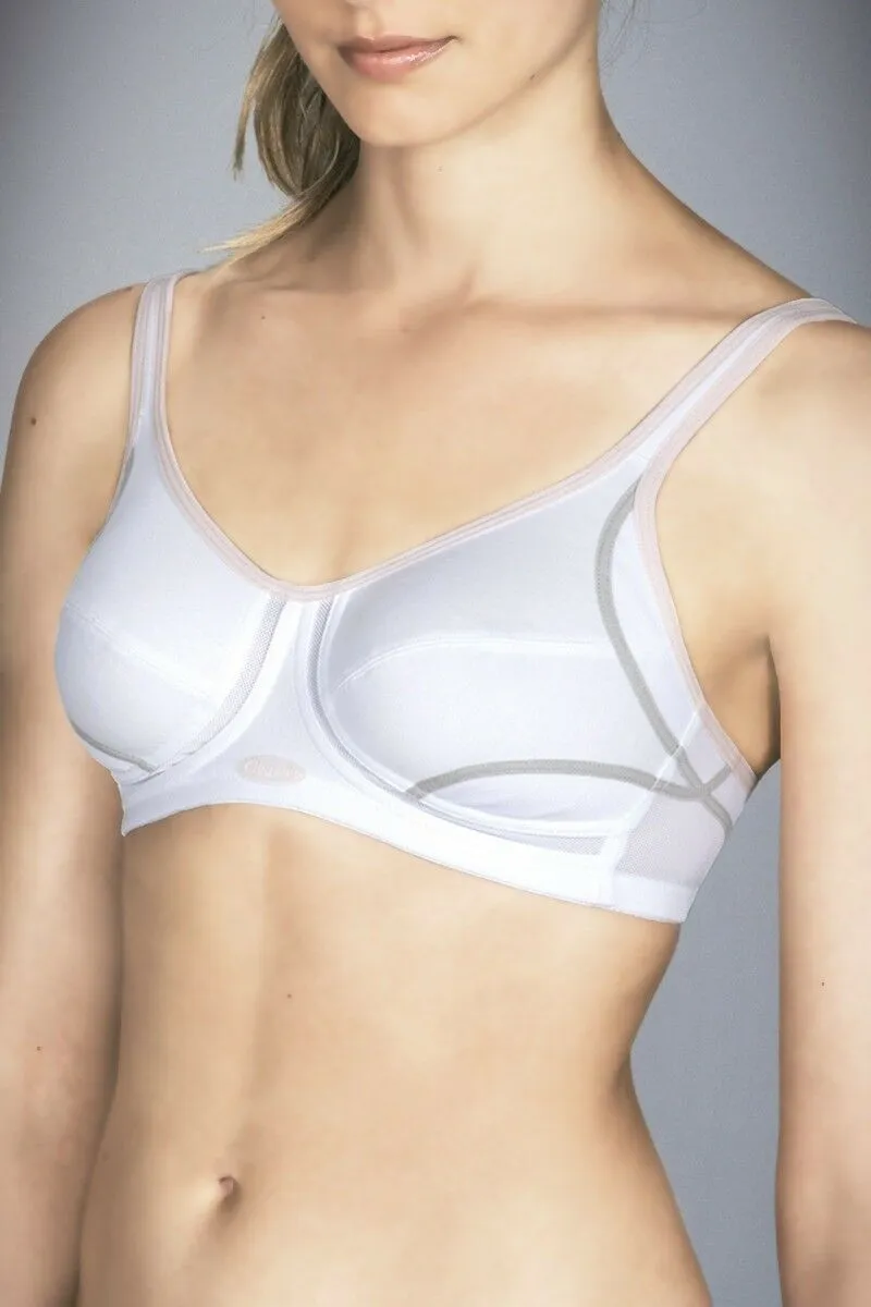 Berlei Electrify Wire Free Wireless No Underwire Sports Bra White Black Gym