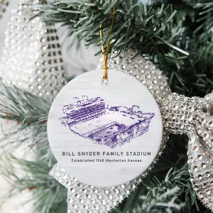 Bill Snyder Family Stadium - Kansas State Wildcats Football, College Football Ceramic Christmas Ornament