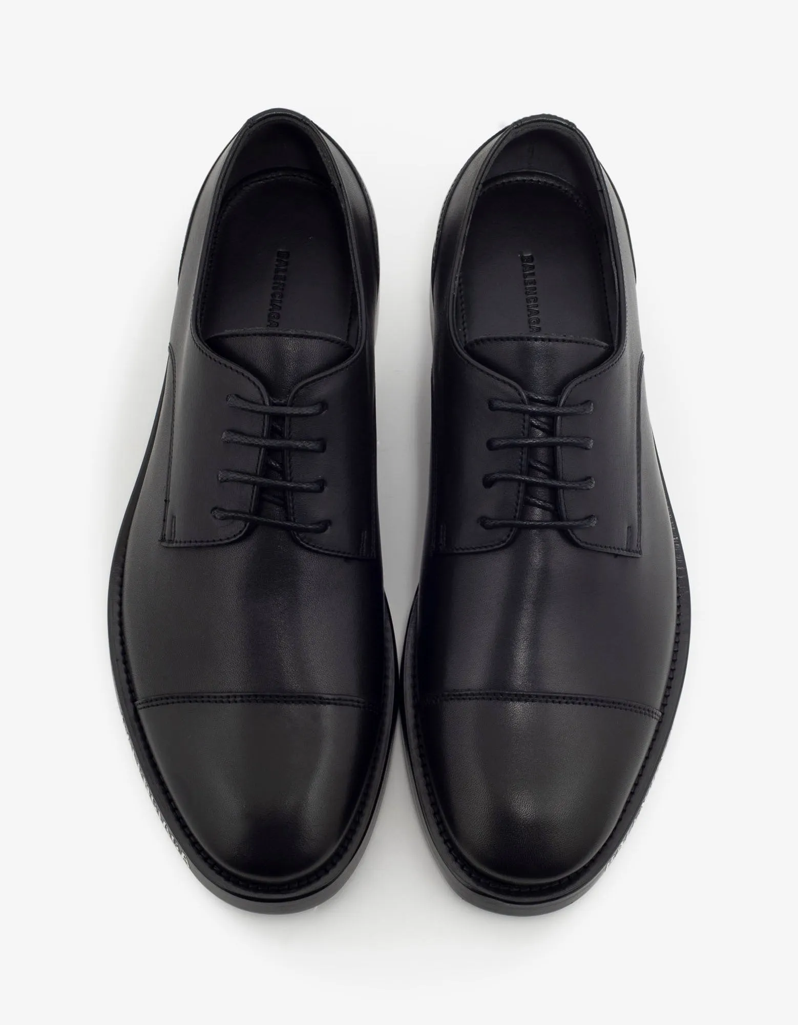 Black Logo Derby Shoes -