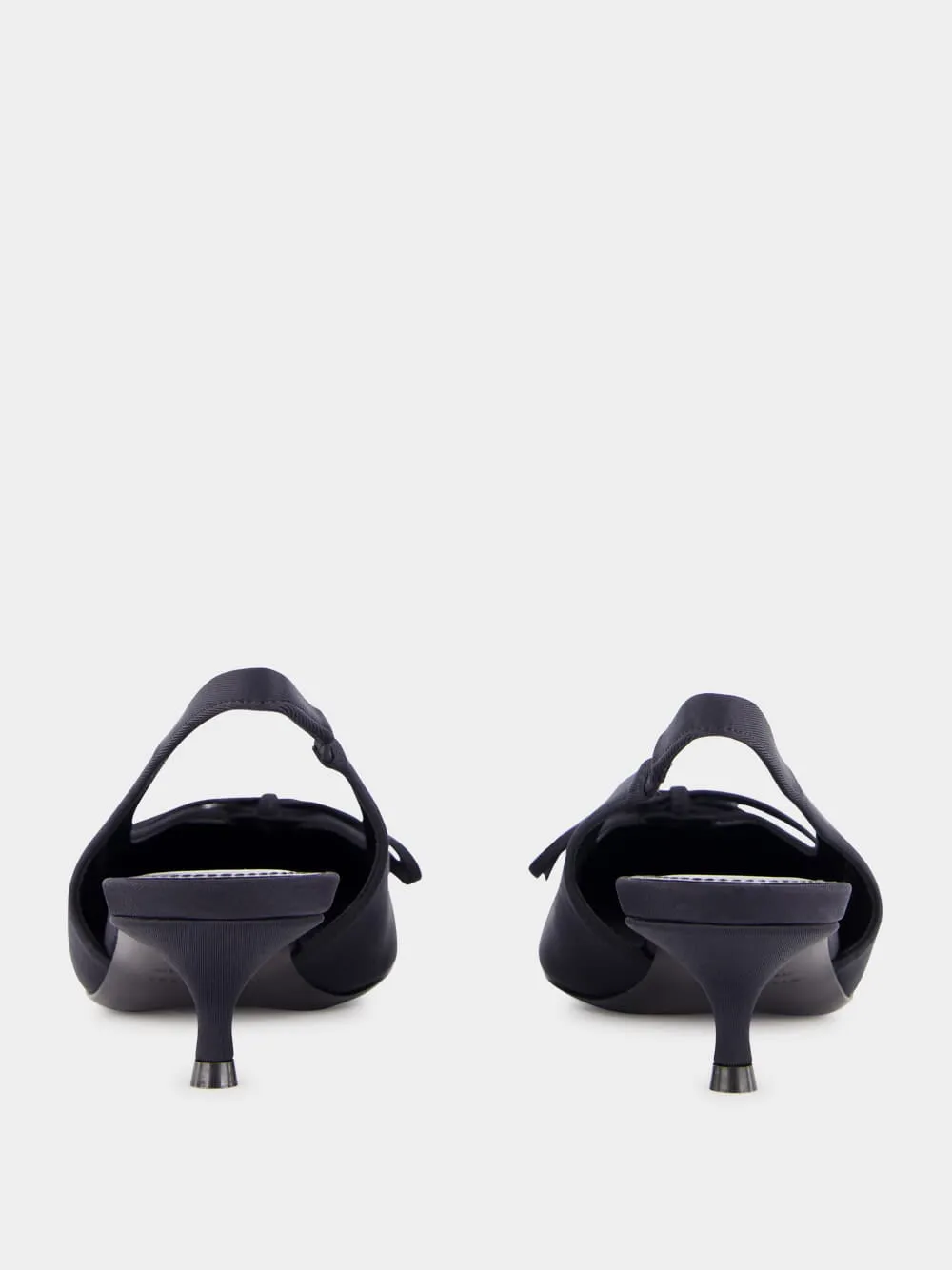 Black Slingback with Bow