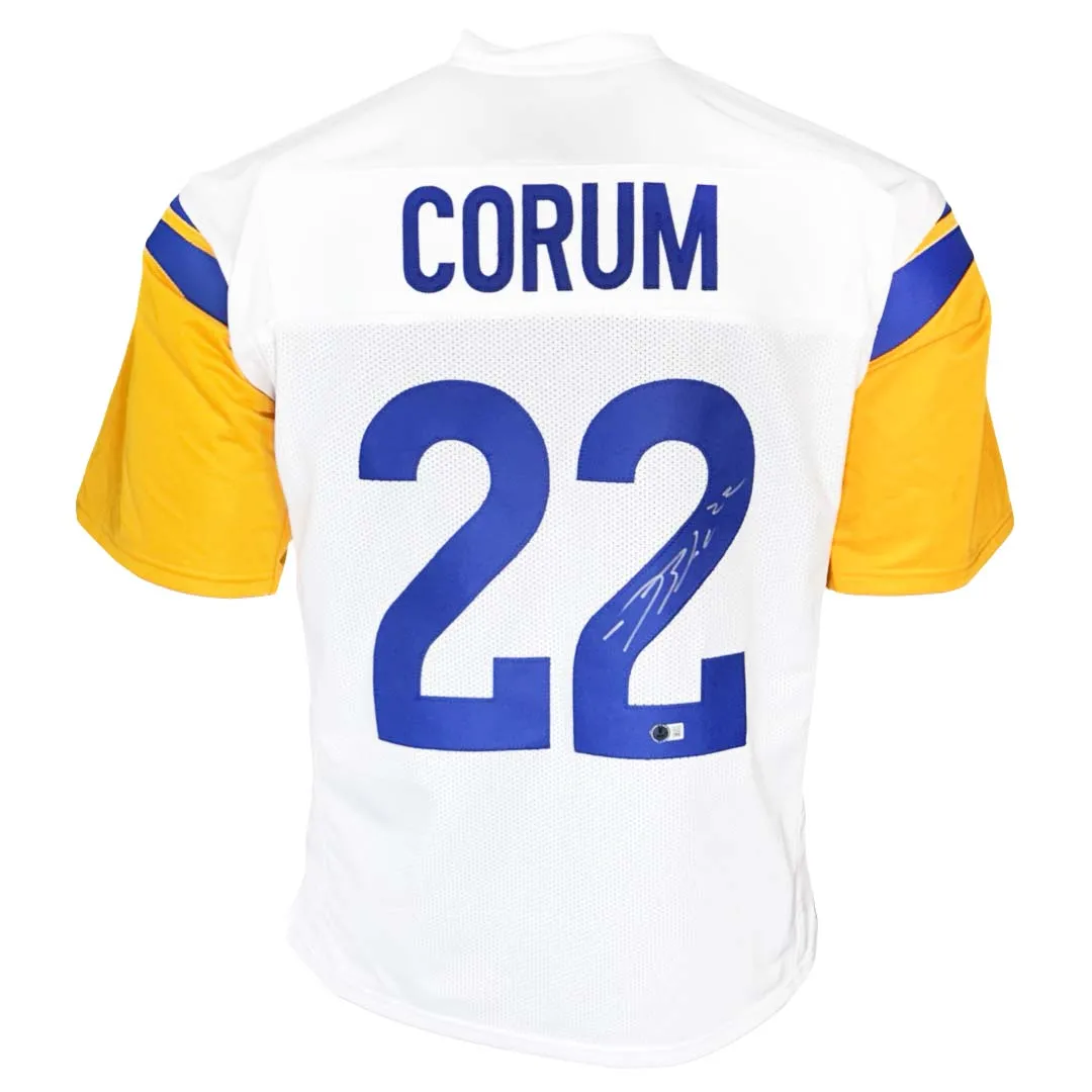 Blake Corum Signed Los Angeles White Football Jersey (Beckett)