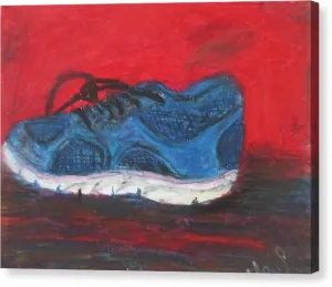 Blue Shoe - Canvas Print