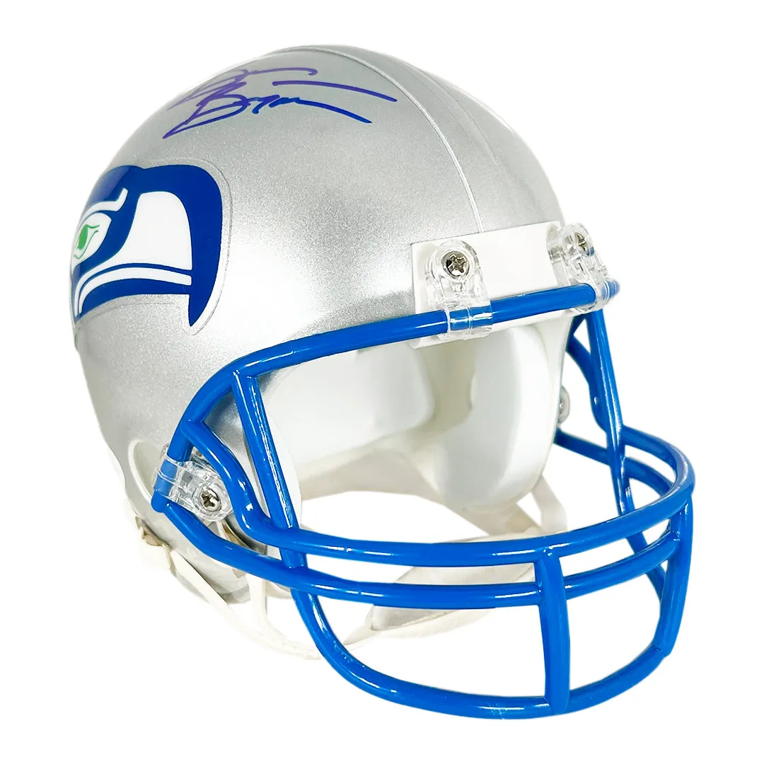 Brian Bosworth Signed Seattle Seahawks Mini Football Helmet (JSA)