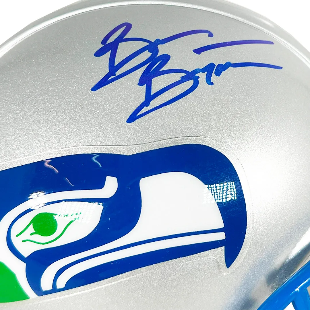 Brian Bosworth Signed Seattle Seahawks Mini Football Helmet (JSA)