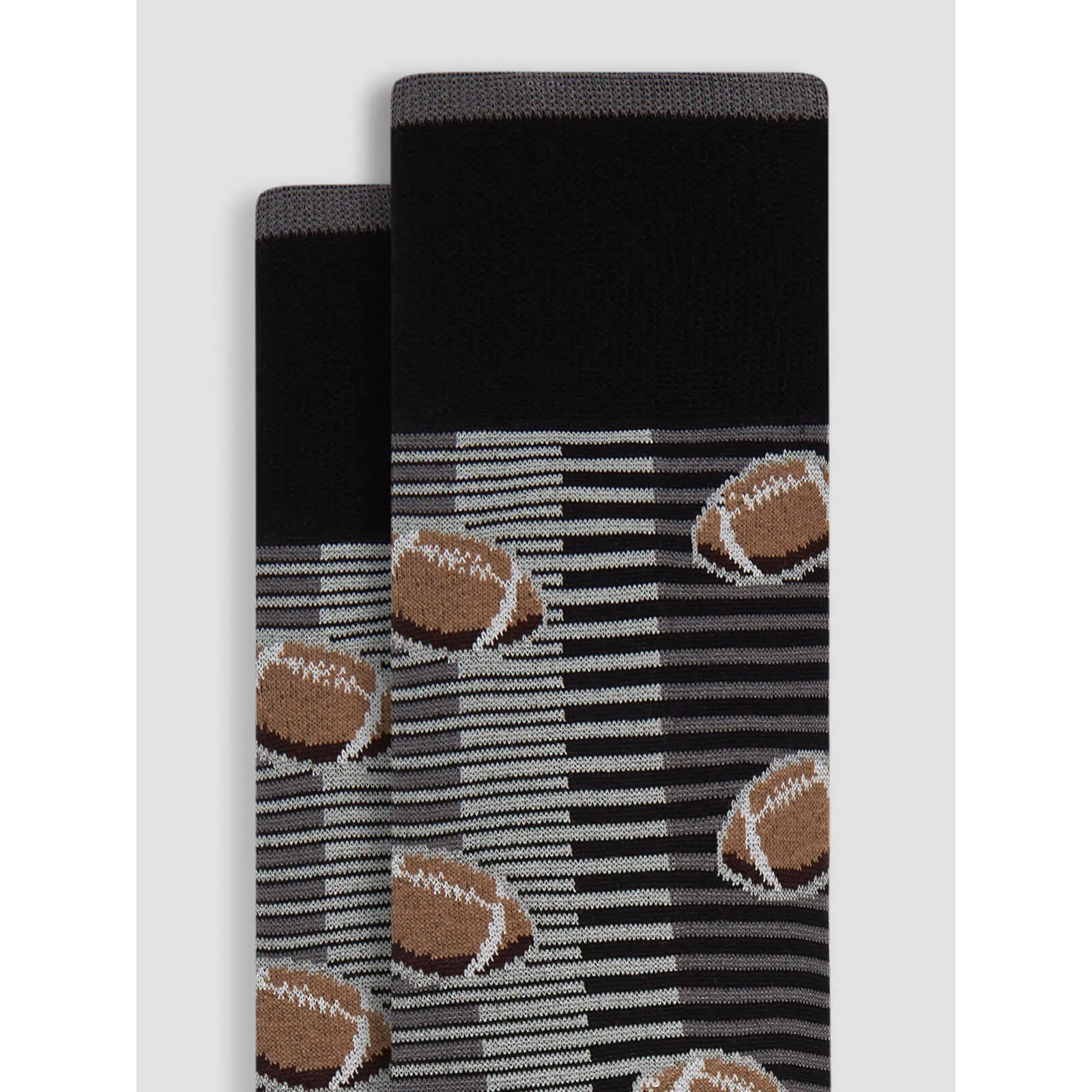 Bugatchi Football Mercerized Socks - Black