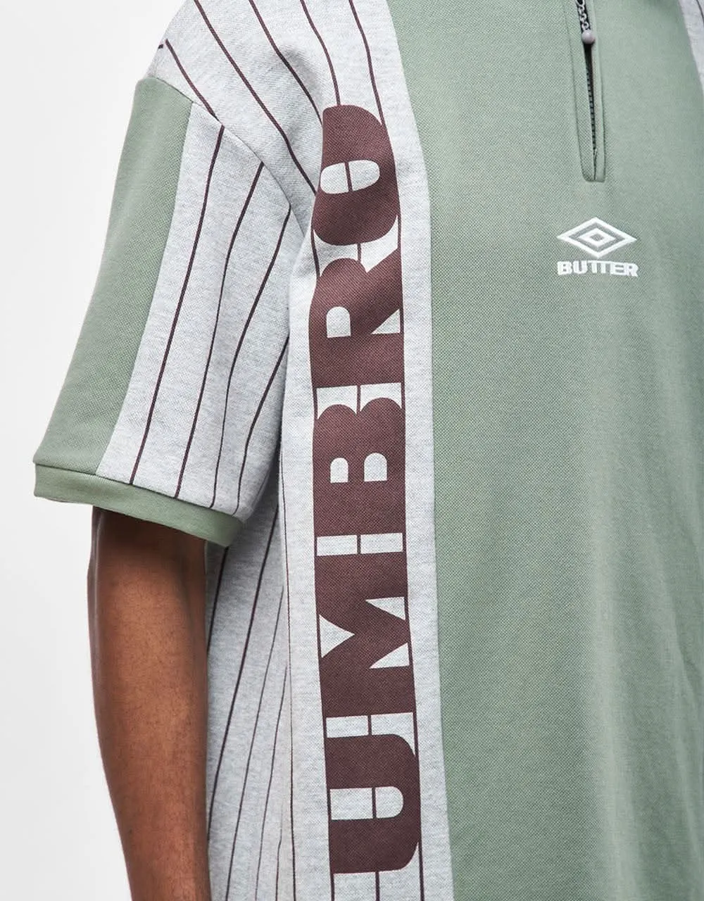 Butter Goods x Umbro Athletica S/S Polo Shirt - Sage