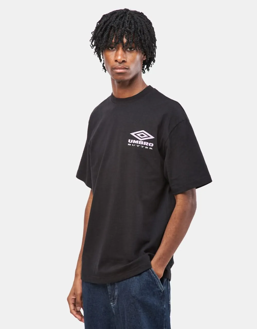 Butter Goods x Umbro Lines T-Shirt - Black