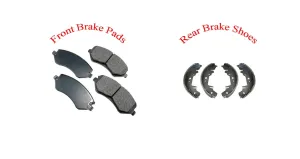 Caravan Voyager Town & Country Ceramic Front Pads & Brake Shoes CD856 B714