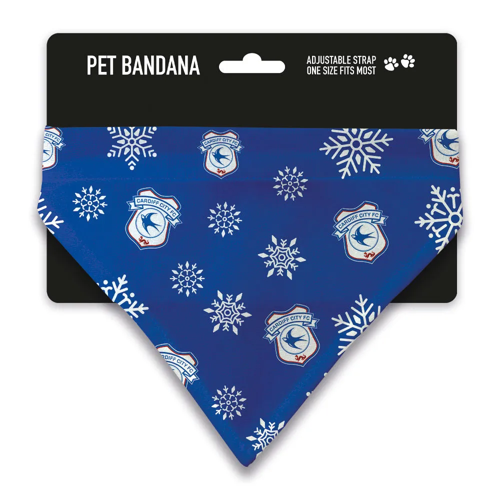 Cardiff City Christmas Snow Pet Bandana