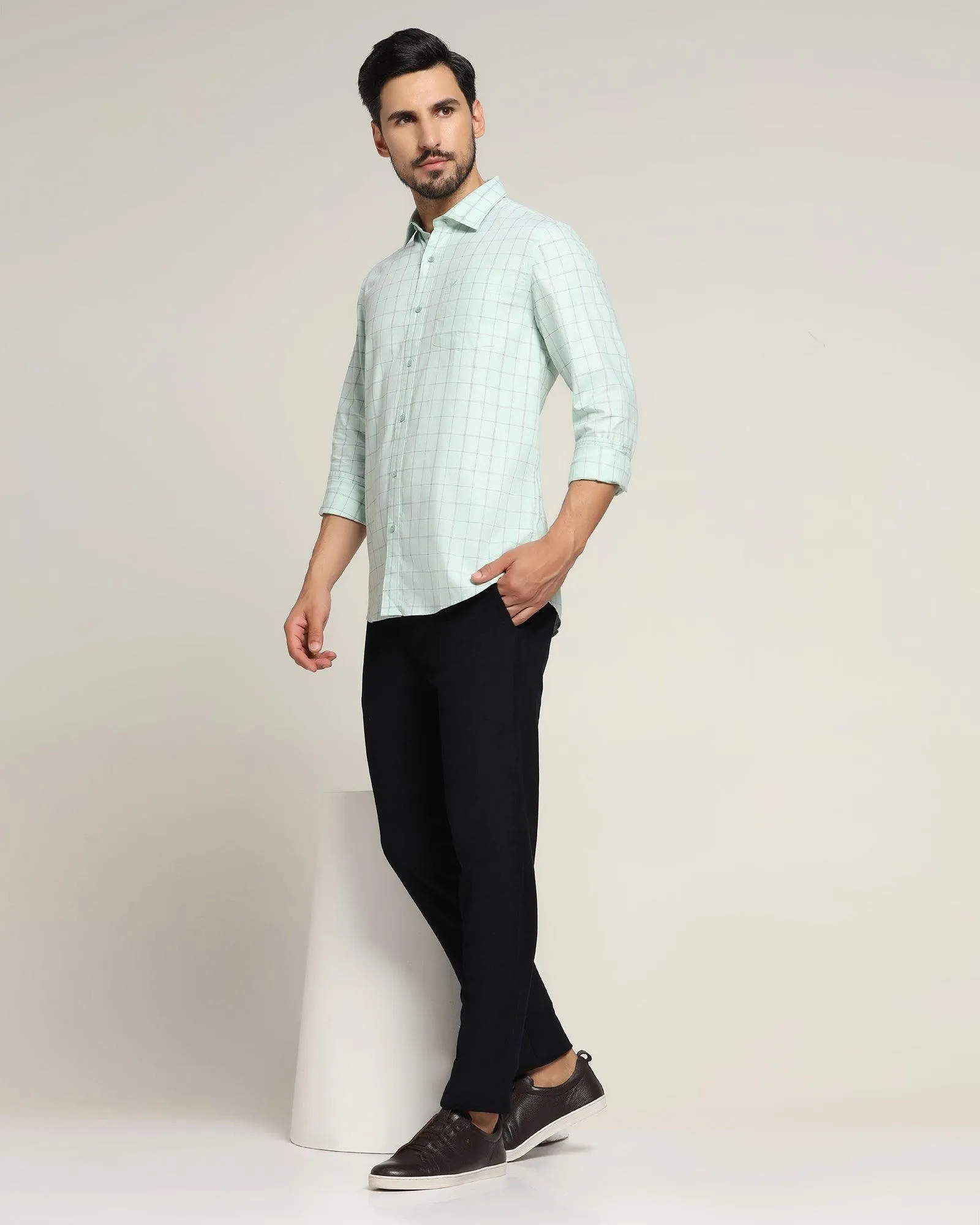 Casual Mint Check Shirt - Borj