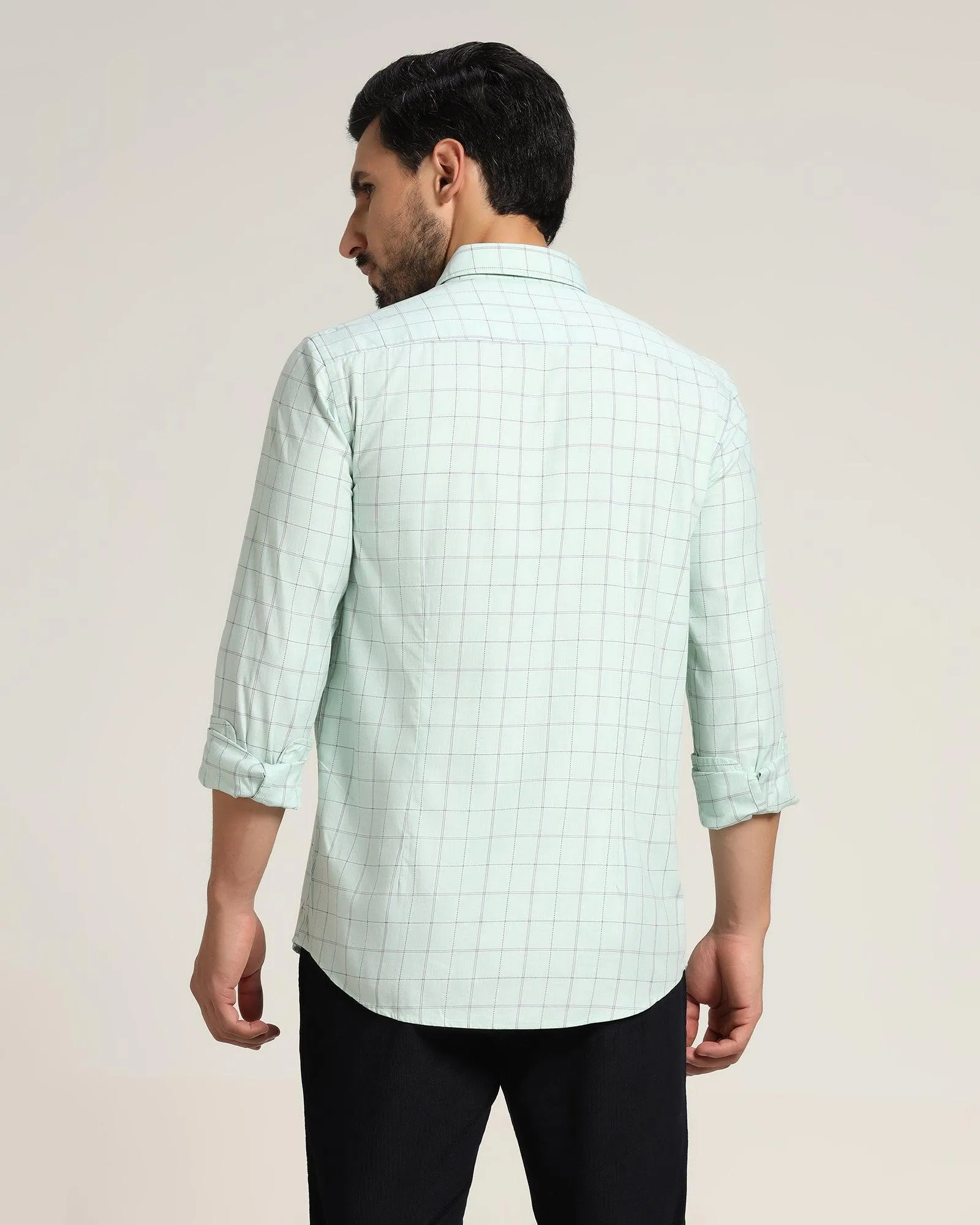 Casual Mint Check Shirt - Borj