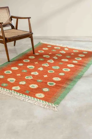 Celestial Sky Woven Rug (Amber Orange)